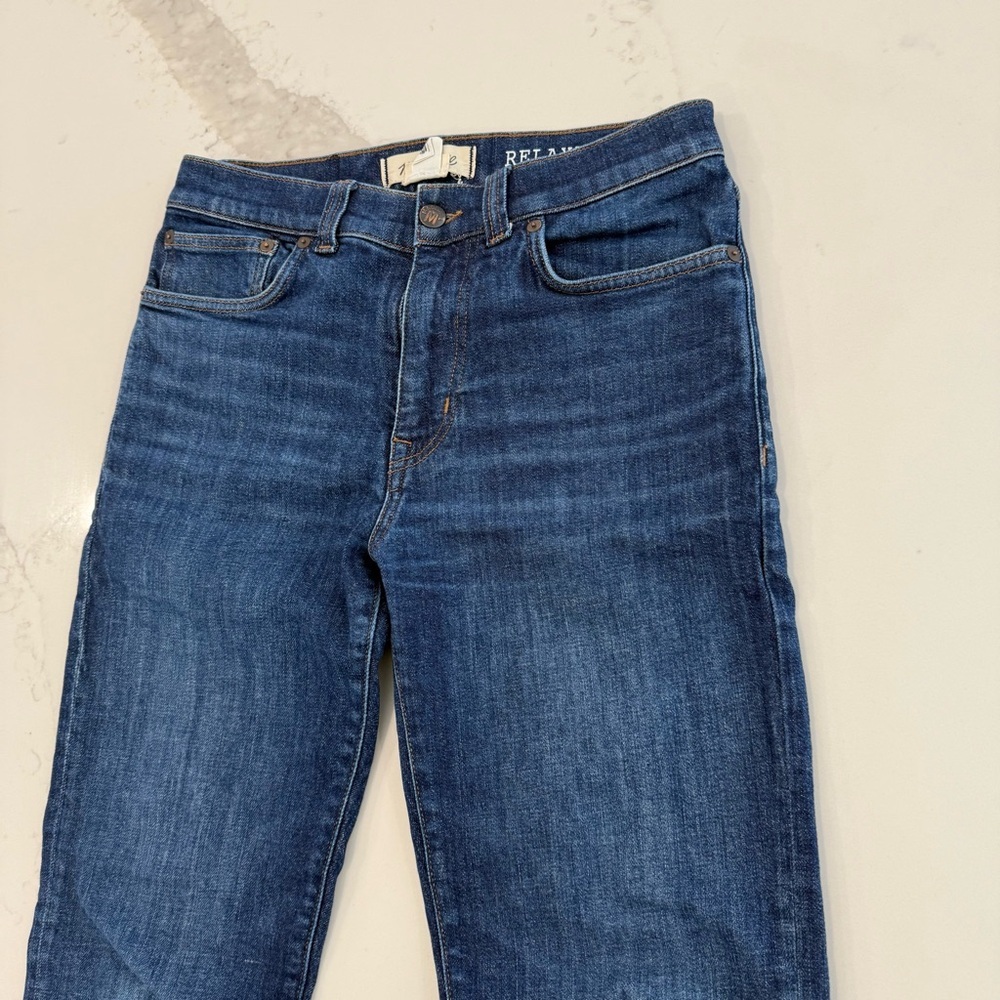 Madewell Relaxed Fit Tapered Leg Denim Jeans Mens 28x30 Blue Casual Preppy Basic - Picture 3 of 9